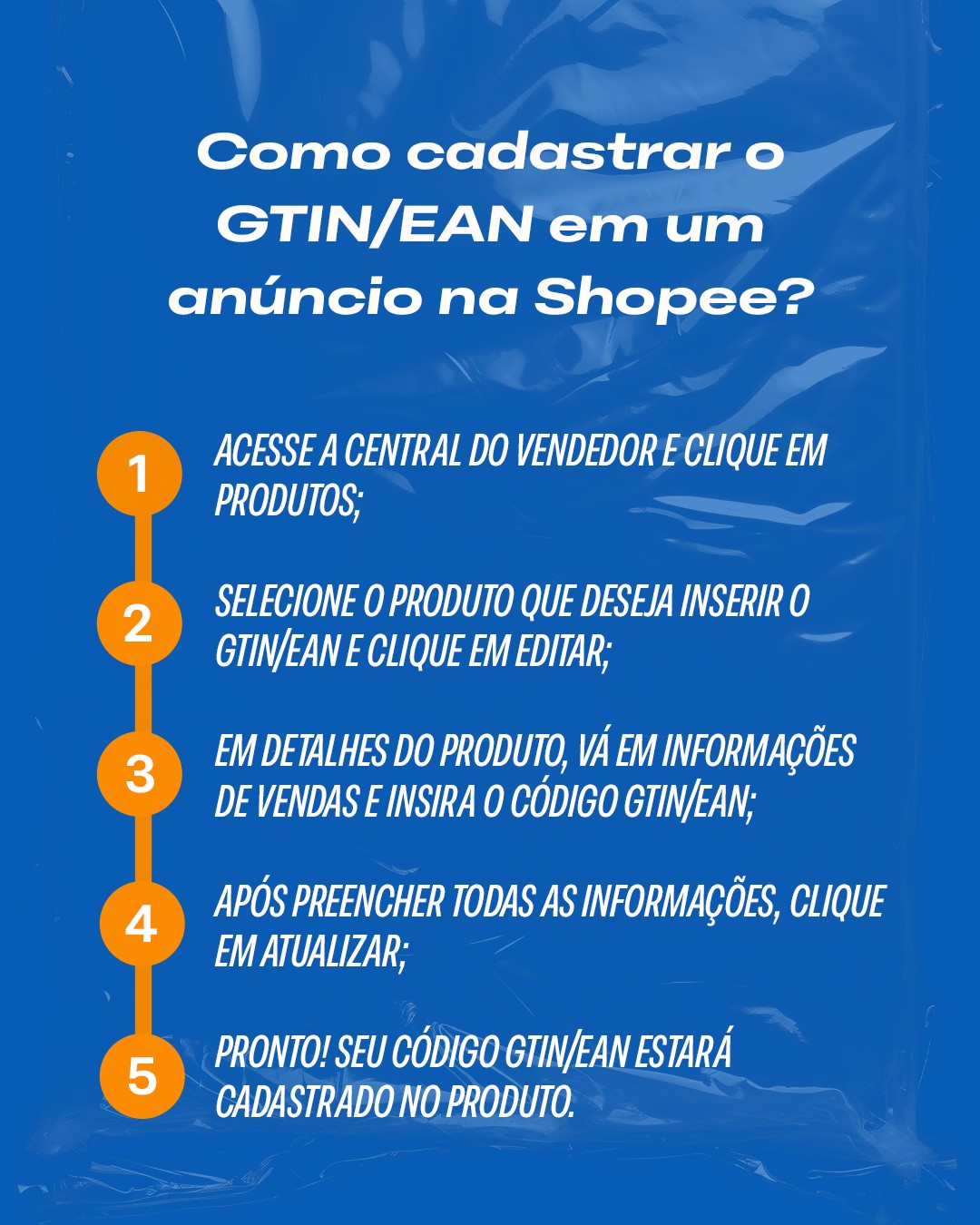 cadastrar gtin shopee